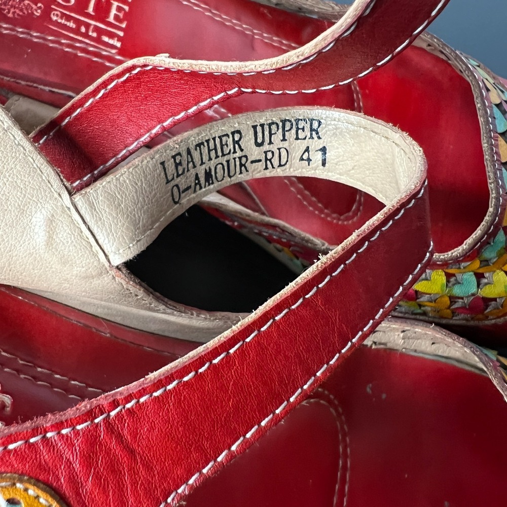 Spring Step Red Multicolor Moccasins - Picture 8 of 13